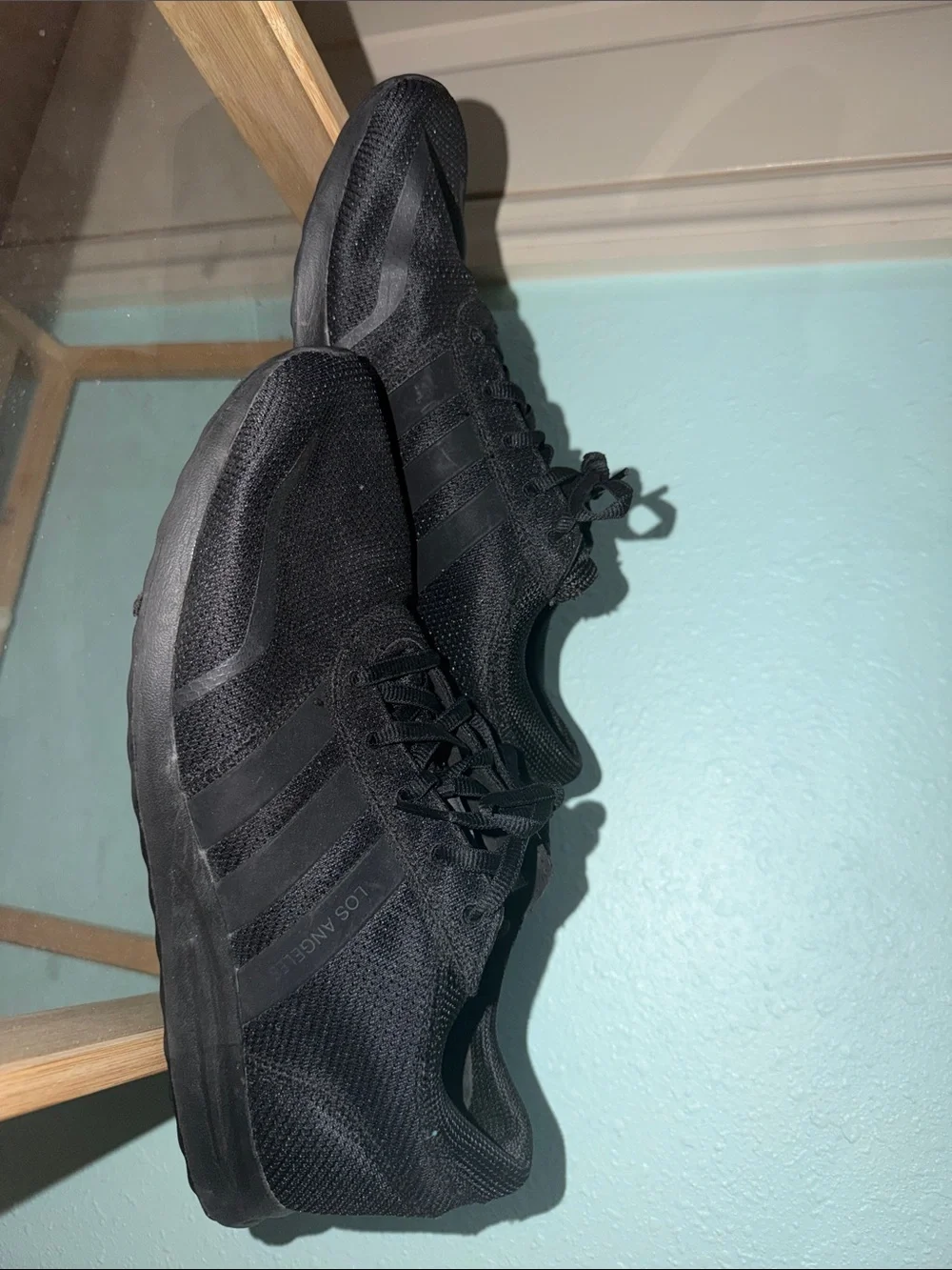 adidas Black Low-Profile Athletic Sneakers